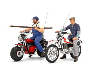 BUD SPENCER MOTOZODIACO TUAREG 223-2 & TERENCE HILL MOTO OSSA AE73 Laudoracing 1:18